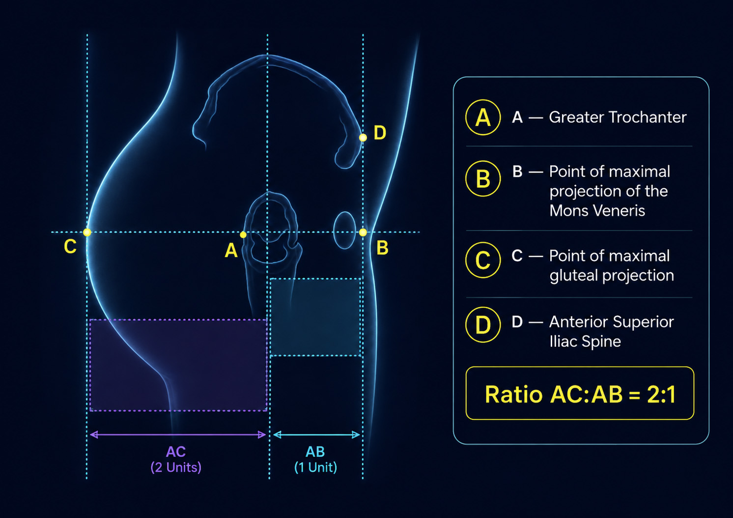 Anthropometric analysis of gluteal projection
